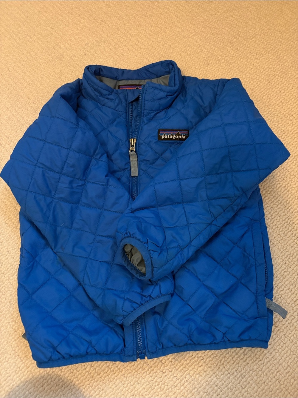 Patagonia Kids Bright Blue Quilted Puffer Jacket size 4T